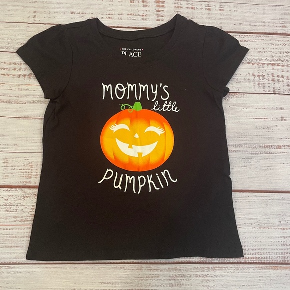 Girls Little Pumpkin Short Sleeve Tee - Picture 1 of 4